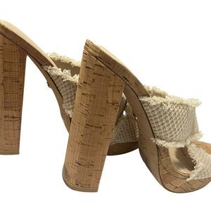 Tina Rosa Brand Wedge Heel Sandals 7.5 Good Condition Very Pretty